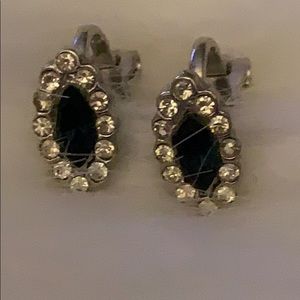 Vintage Dainty Faux Sapphire Earrings